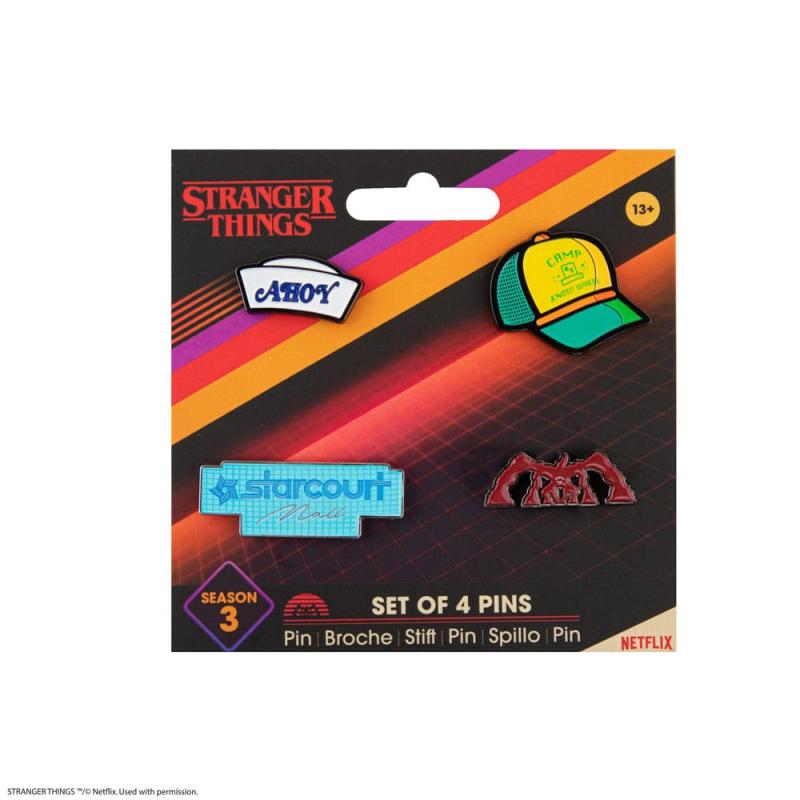 Stranger Things Pins 4-Pack Season 3