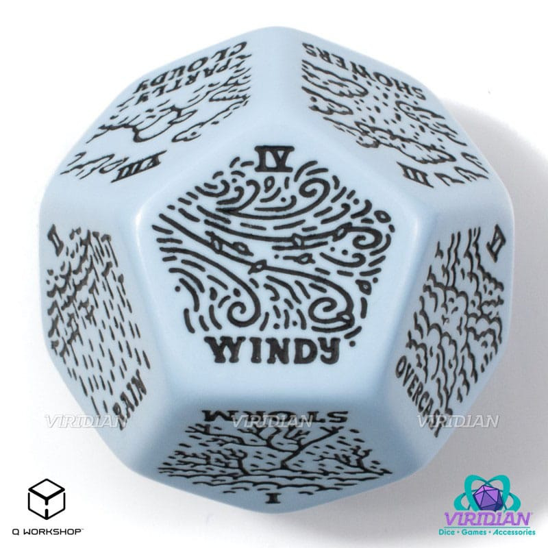Viridian Jumbo Dice Weather Generator Die D12 Blue 1