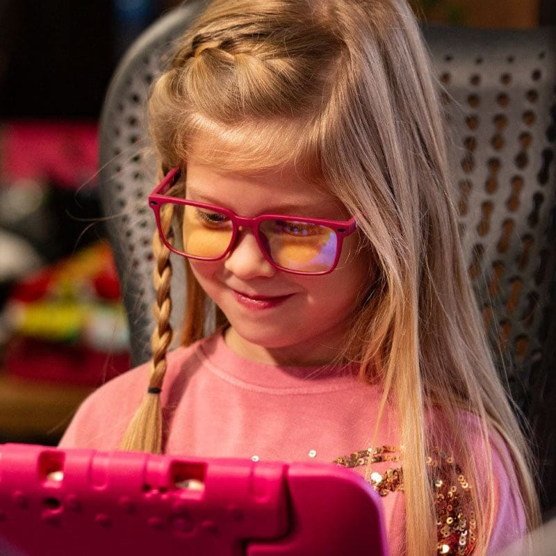 Numskull eSports Glasses Kids Pink Blue Light Blocking 1