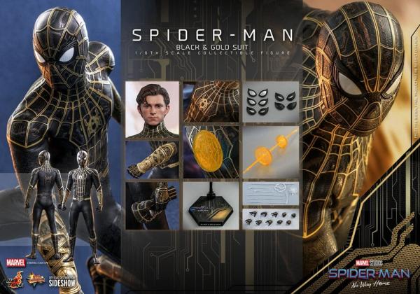 Spider-Man: No Way Home Movie Masterpiece Action Figure 1/6 Spider-Man (Black & Gold Suit) 30 cm