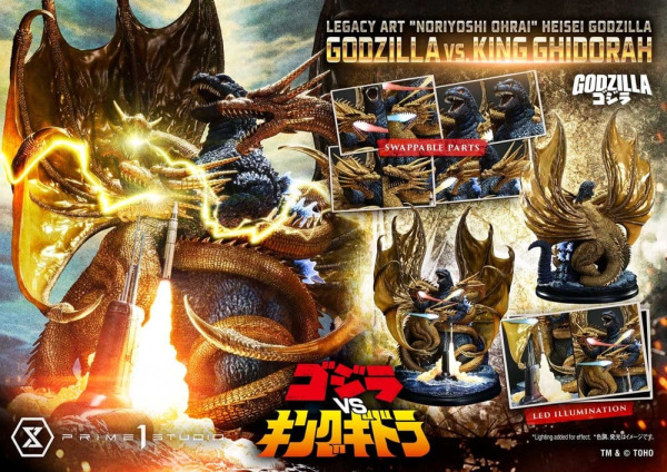 Godzilla Legacy Art "Noriyoshi Ohrai" Statue Heisei Godzilla Godzilla vs. King Ghidorah 82 cm 2