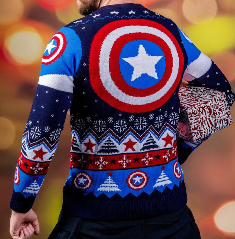 Captain America Christmas Sweater Size XXL 2