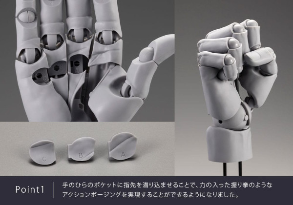 Takahiro Kagami PVC Artist Support Item Hand 1/1 Model Men /L Gray 22 cm 10