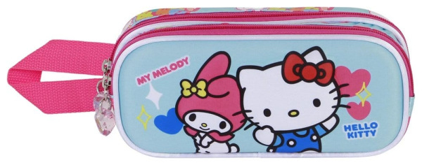 Sanrio 3D Double Pencil case Hello Kitty Friendship Blue 1