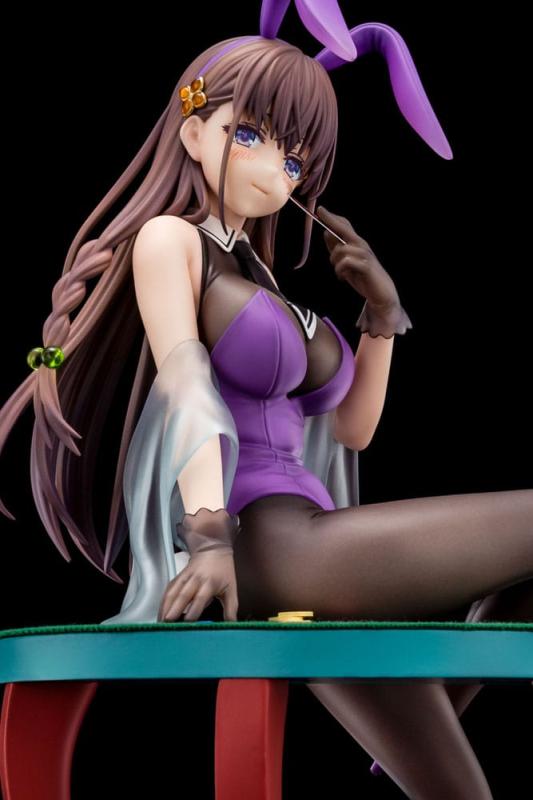 The Demon Sword Master of Excalibur Academy Statue 1/6 Elfine Phillet wearing flower's purple bunny