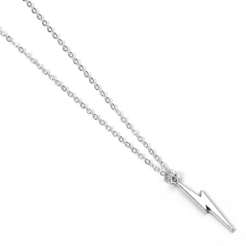 Harry Potter Pendant & Necklace Lightning Bolt (silver plated) 1