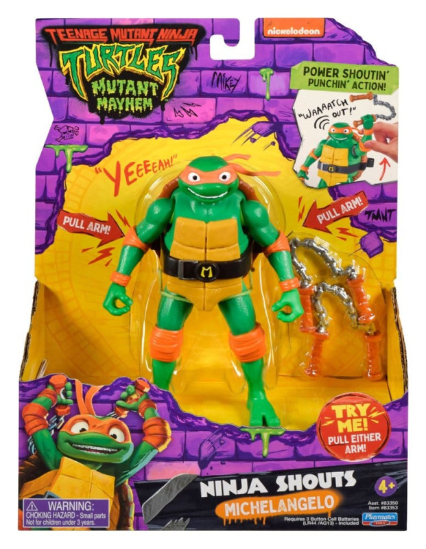 Teenage Mutant Ninja Turtles: Mutant Mayhem Ninja Shouts Action Figure Michelangelo 1
