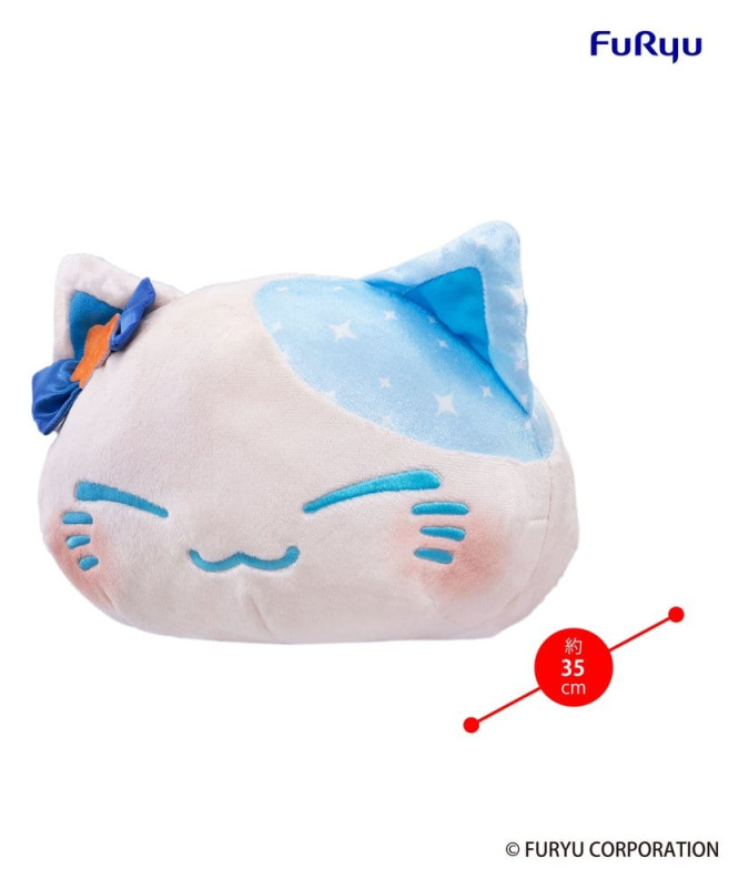 Nemuneko Cat Big Plush Figure Blue 35 cm 1