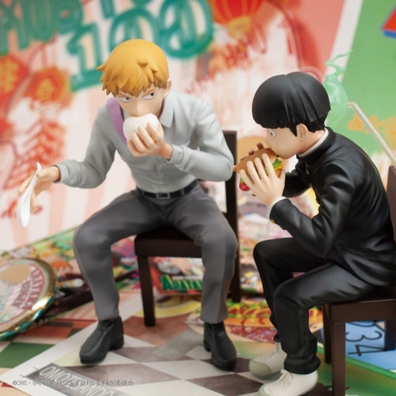 Mob Psycho 100 III x Bunbougu Cafe 2022 PVC Statue Arataka Reigen 14 cm 10