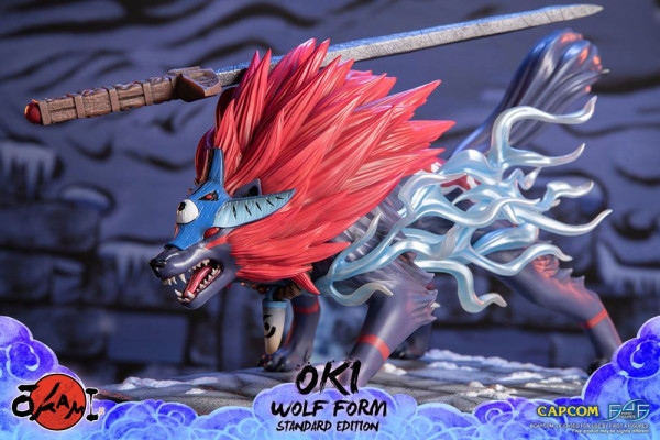 Okami Statue Oki (Wolf Form) 35 cm 11