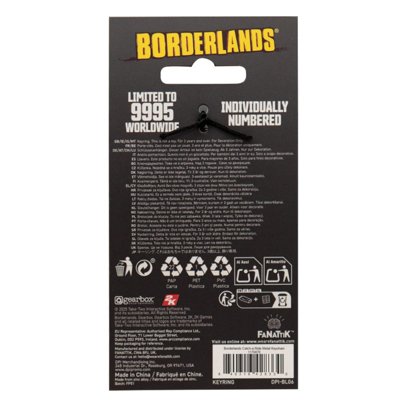 Borderlands Keychain Catch-A-Ride Limited Edition 2