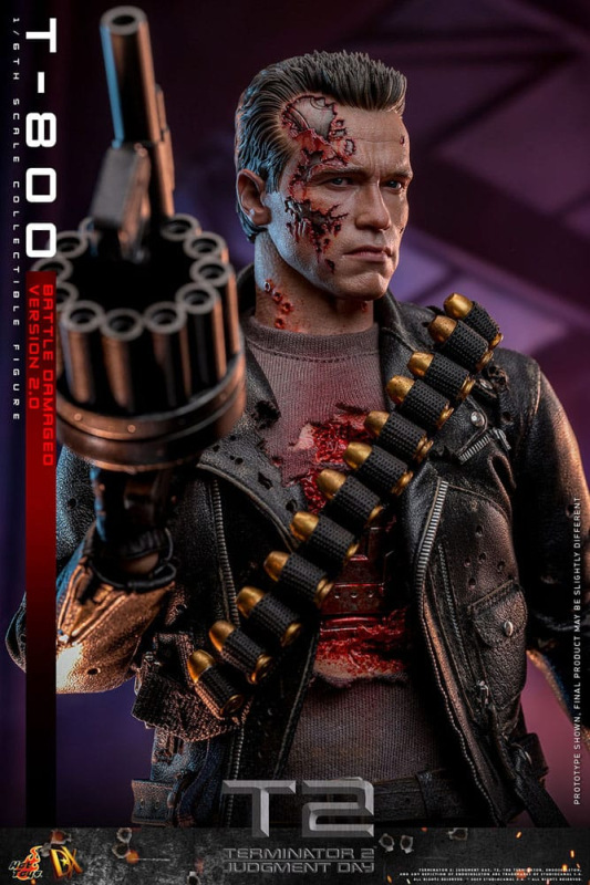 Terminator 2 Movie Masterpiece Action Figure 1/6 T-800 Battle Damaged Version 2.0 32 cm 6