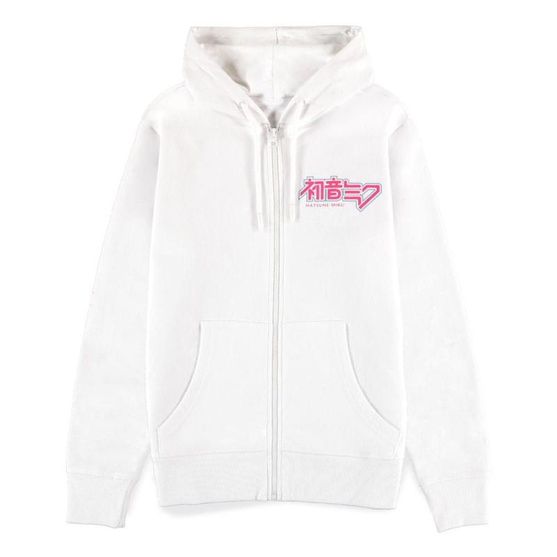 Hatsune Miku Zipper Hoodie White Size S