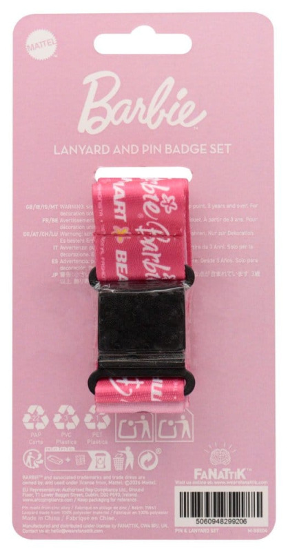Barbie Lanyard & Pin Badge Set 2