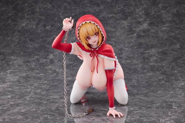 Original Character PVC 1/5 Little Red Riding Hood And The Wolf Girl Little Red Riding Hood 21 cm