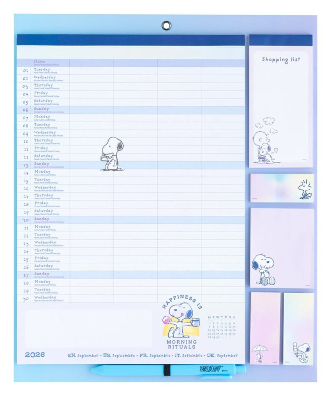 Snoopy Magnetic Planner 2026/27 30 x 35 cm 2