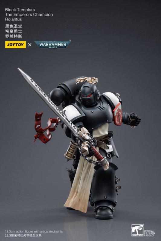 Warhammer 40k Action Figure 1/18 Black Templars The Emperors Champion Rolantus 12 cm