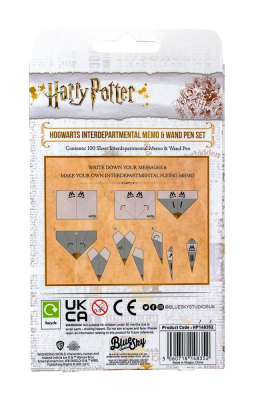 Harry Potter Interdepartmental Memo with Wand Pen Set Hogwarts 3