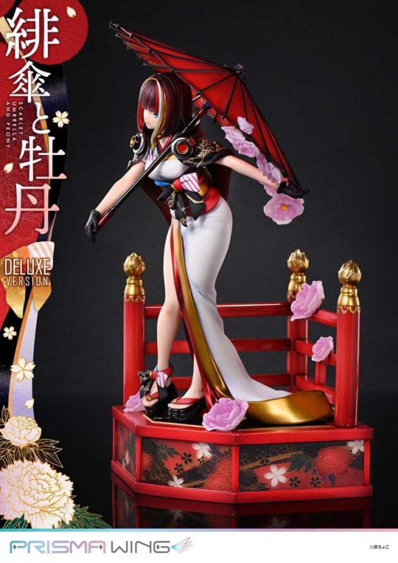 Original Illustration by Fuzichoco Prisma Wing PVC Statue 1/7 Scarlet Umbrella And Peony Deluxe Vers 5