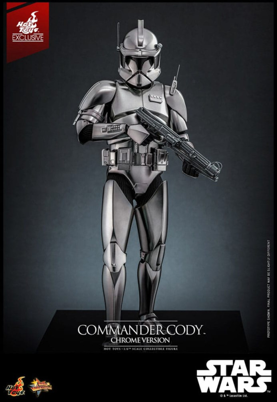 Star Wars Movie Masterpiece Action Figure 1/6 Commander Cody (Chrome Version) Hot Toys Exclusive 30 6