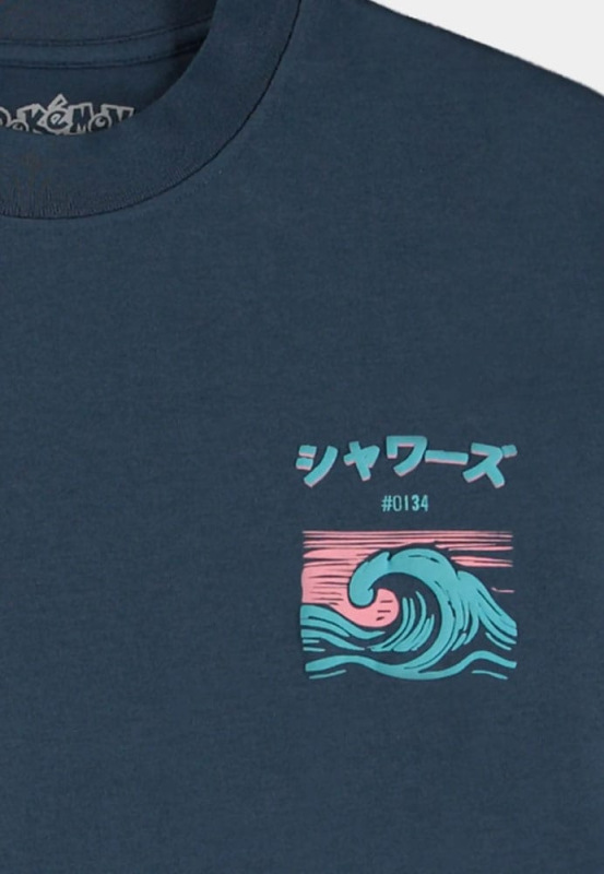 Pokémon T-Shirt Vaporeon Navy 1