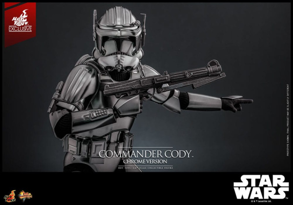 Star Wars Movie Masterpiece Action Figure 1/6 Commander Cody (Chrome Version) Hot Toys Exclusive 30 12