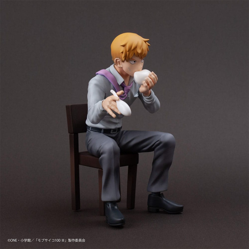 Mob Psycho 100 III x Bunbougu Cafe 2022 PVC Statue Arataka Reigen 14 cm 1