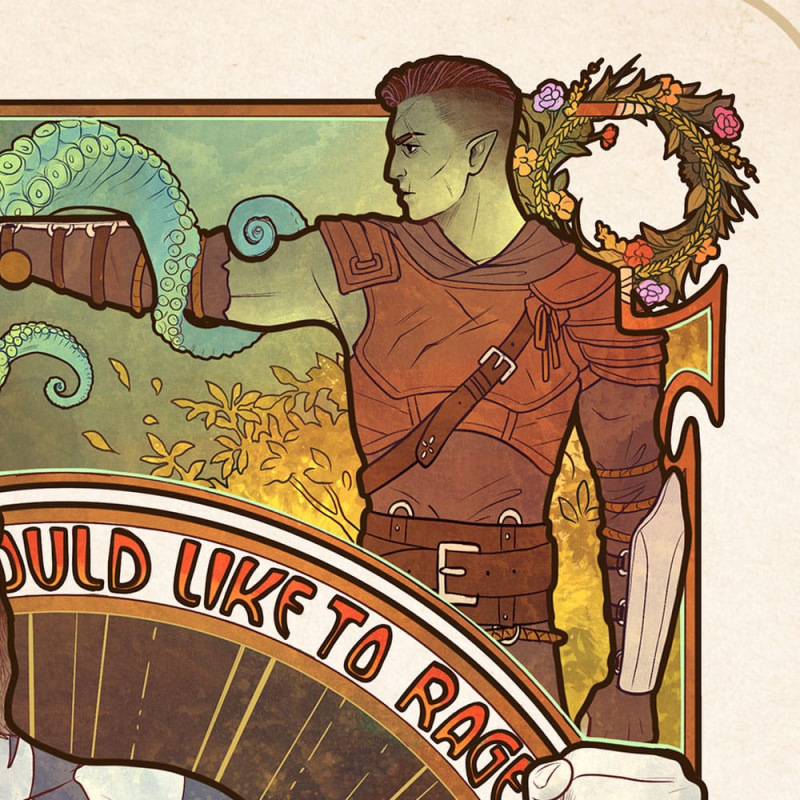 Critical Role Art Print Travis Willingham: 10th Anniversary Art Nouveau Illustrations 46 x 28 cm - u 4