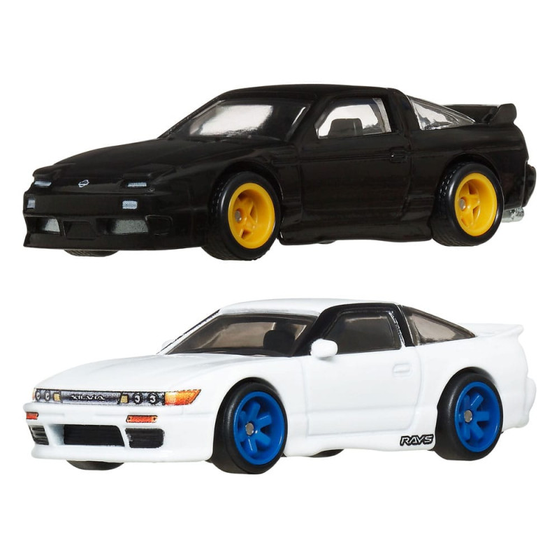 Hot Wheels Premium Car Culture Diecast Vehicle 2-Pack 1/64 '96 Nissan 180SX Type X & Nissan SilEight
