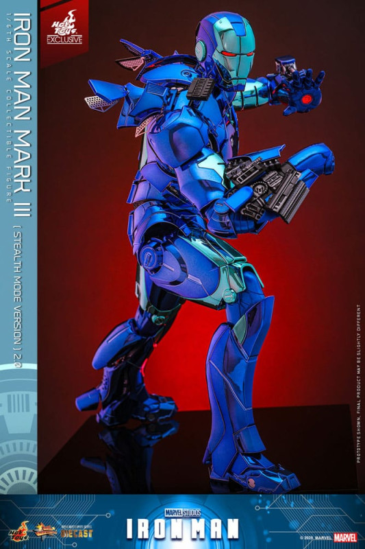 Iron Man Movie Masterpiece Diecast Action Figure 1/6 Iron Man Mark III (Stealth Mode Ver.) 2.0 Hot T 3
