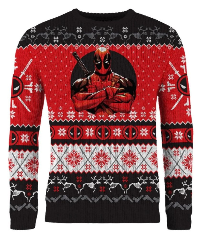 Deadpool Christmas Sweater Size XL 2