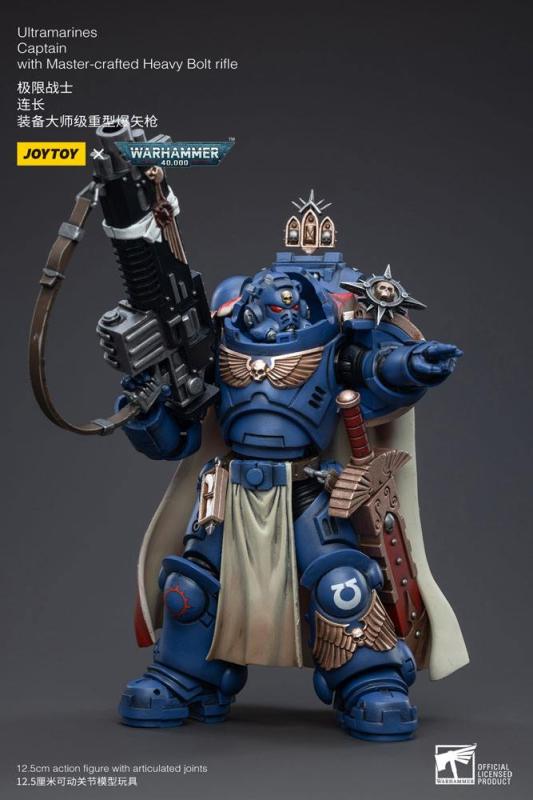 Warhammer 40k Action Figure 1/18 Ultramarines Captain with Master-Crafted Heavy Bolt Rifle 12 cm 6