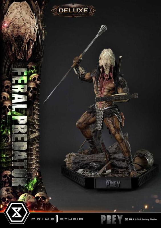 Prey (Movie) Museum Masterline Series Statue 1/3 Feral Predator Deluxe Bonus Version 89 cm