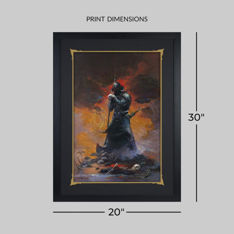 Frank Frazetta Fine Art Print Death Dealer III (Revised) Rainbow Lava Holofoil 41 x 61 cm - unframed 5