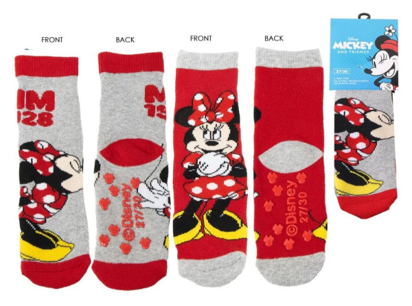 Disney Anti-Slip Socks with Applications Minnie Mouse 27-34
