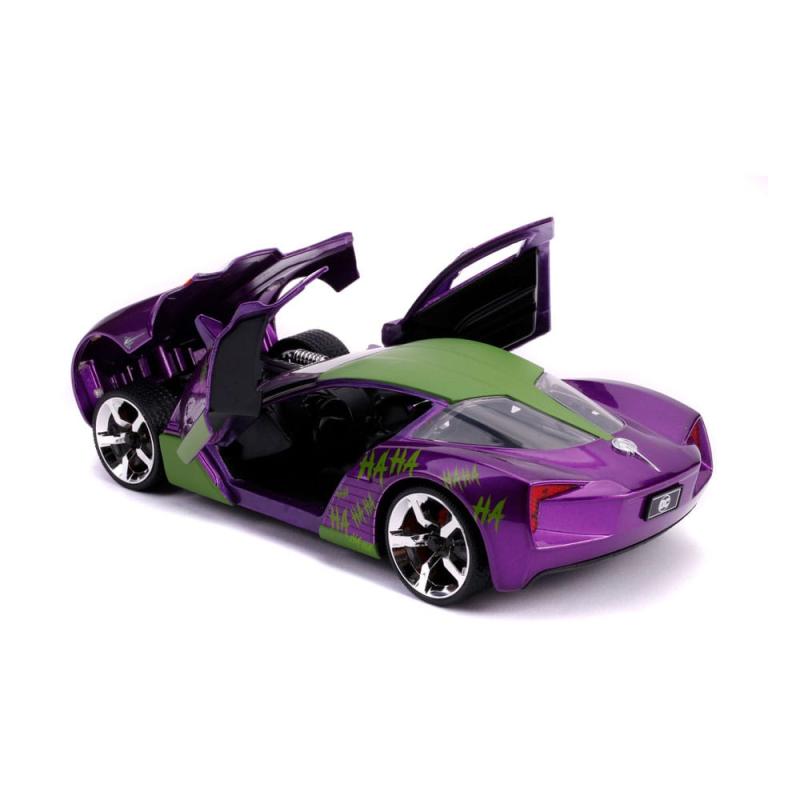 DC Comics Diecast Model 1/24 Joker 2009 Chevy Corvette Stingray