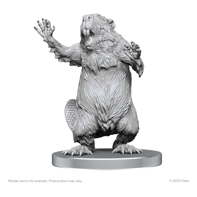 Pathfinder Deep Cuts Unpainted Miniatures Boggard Scout & Castoroides 2