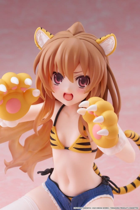 Toradora! Desktop Cute PVC Figure Taiga Aisaka (Tiger Costume Swimwear Ver.) 13 cm 3