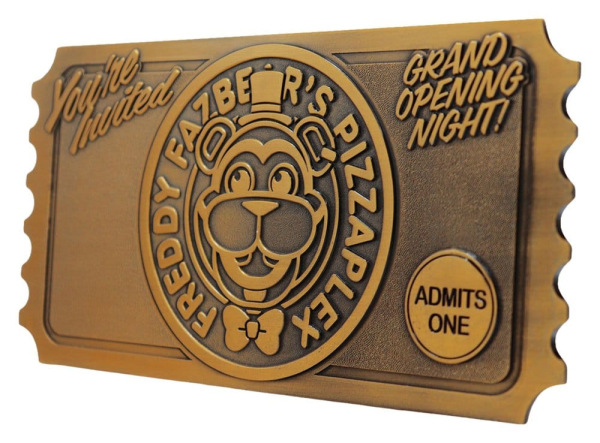 Five Nights at Freddy’s Replica Pizzaplex Opening Night Ticket Limited Edition 16 x 8 cm 1