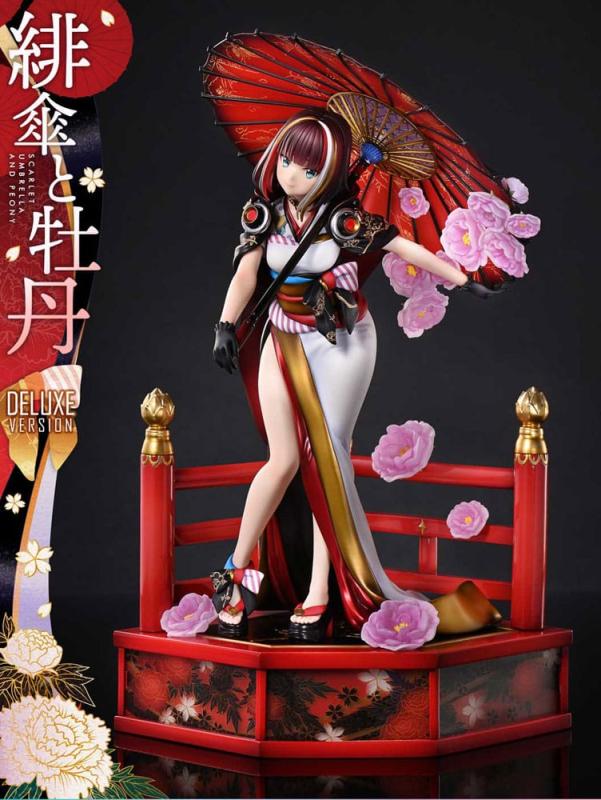 Original Illustration by Fuzichoco Prisma Wing PVC Statue 1/7 Scarlet Umbrella And Peony Deluxe Vers