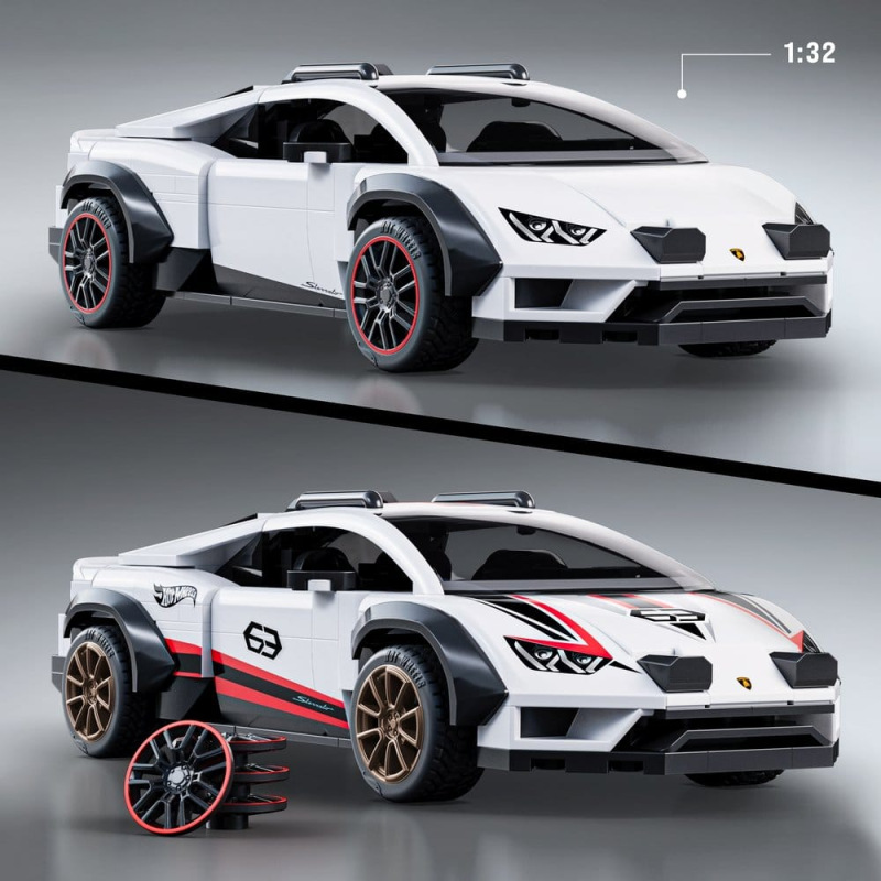 Hot Wheels Speed Mattel Brick Shop Building Set 1/32 Lamborghini Huracán Sterrato 2