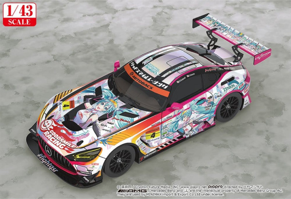 Hatsune Miku GT Project Vehicle 1/43 Good Smile Hatsune Miku AMG 2021 SUPER GT 100th Race Commemorat 1