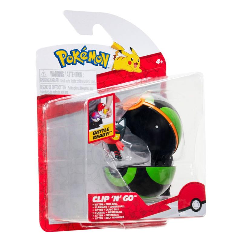 Pokémon Clip'n'Go Poké Balls Litten & Dusk Ball