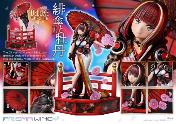 Original Illustration by Fuzichoco Prisma Wing PVC Statue 1/7 Scarlet Umbrella And Peony Deluxe Vers 3