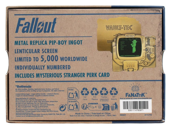 Fallout Ingot Pip-Boy Limited Edition Lenticular Mysterious Stranger Variant 4