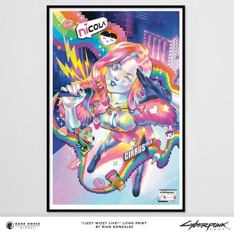 Cyberpunk 2077 Art Print Lizzy Wizzy Live! Limited Edition 60 x 90 cm
