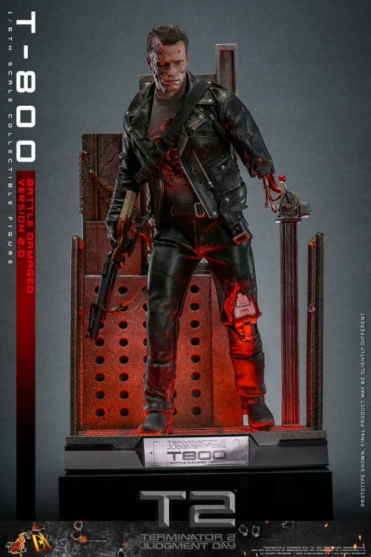 Terminator 2 Movie Masterpiece Action Figure 1/6 T-800 Battle Damaged Version 2.0 32 cm 9