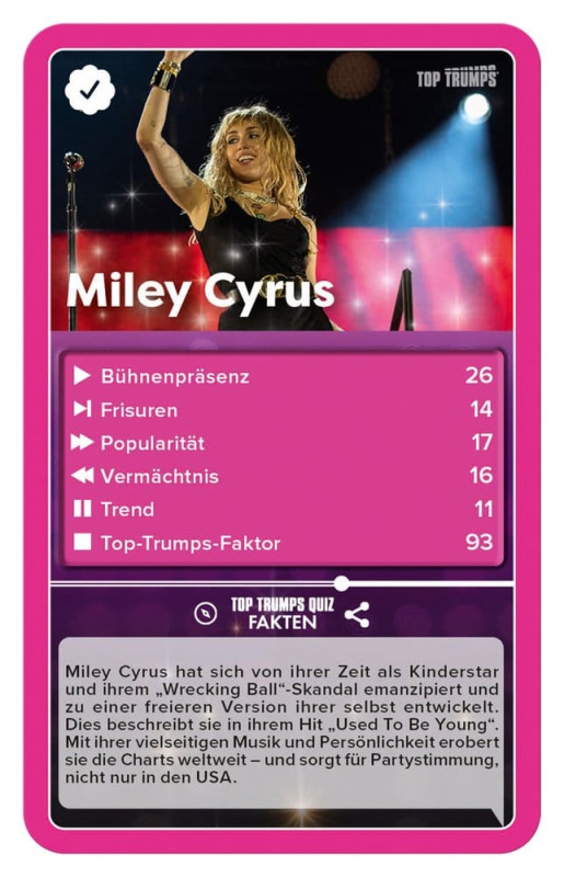 Popstars Card Game Top Trumps *German Version* 3
