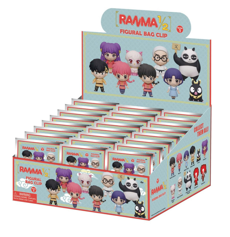 Ranma 1/2 3D PVC Bag Clips Series 1 Display (24) 2