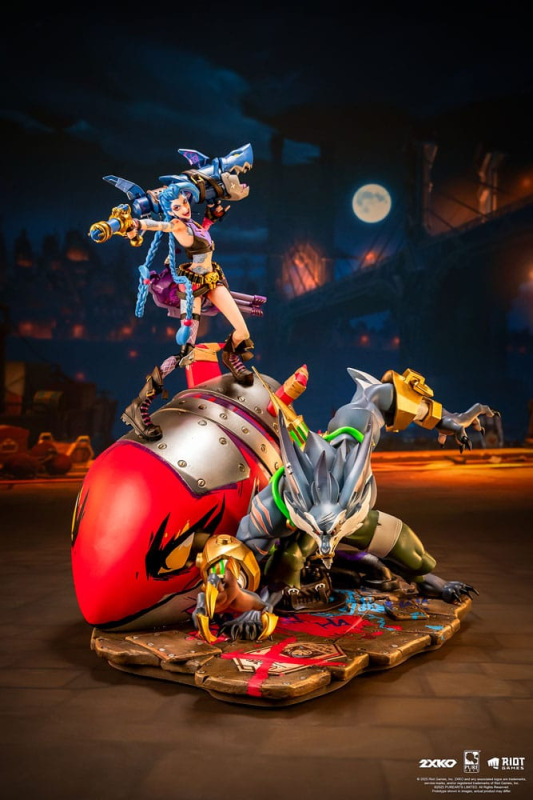 League of Legends Statue 1/10 2XKO Jinx & Warwick Diorama 37 cm 3